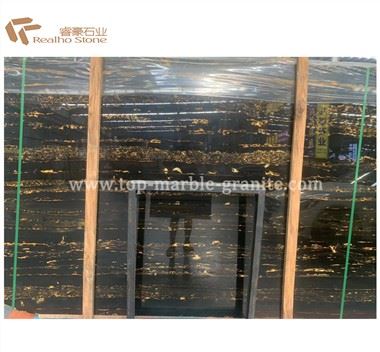 Black Portoro Marble With Gold Veins