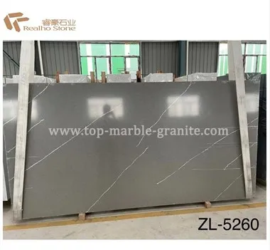 Cloud River Quartz Countertop Grey Stone Slab