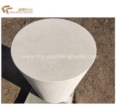 Limestone Circle Plinth Stone Furniture