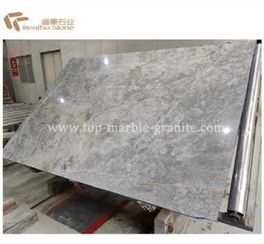 Turkey Light Grey Marble Slab Polished