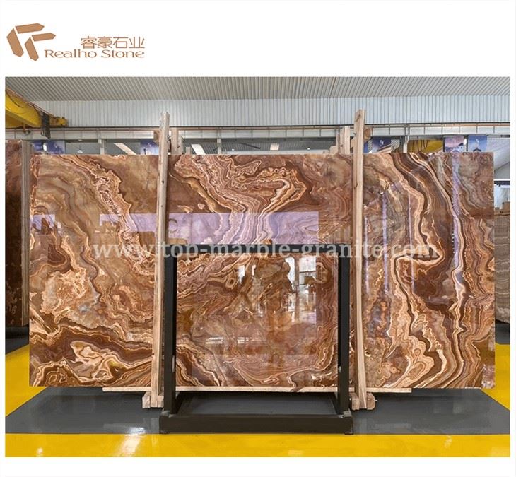 Turkey Tiger Onyx Slab Floor And Table