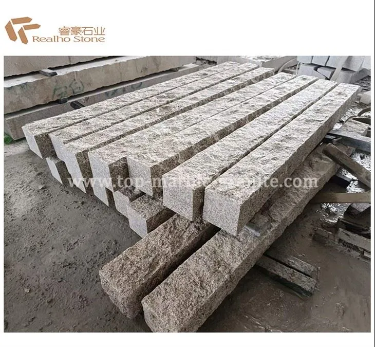 G682 Granite Stone With 6 Surfaces Split Granite Lamp Post