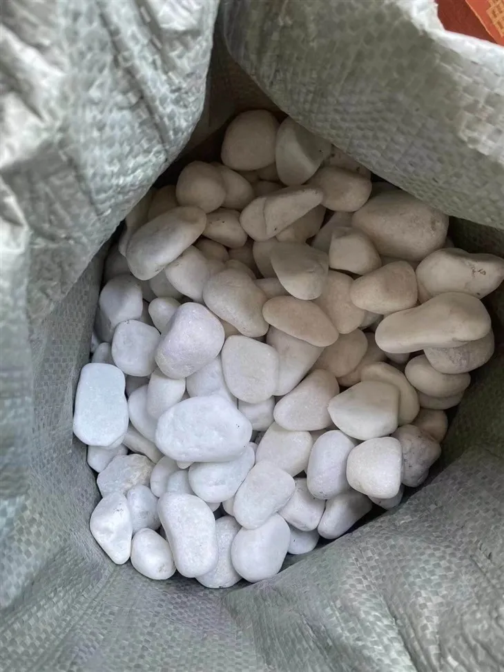 pure white pebbles