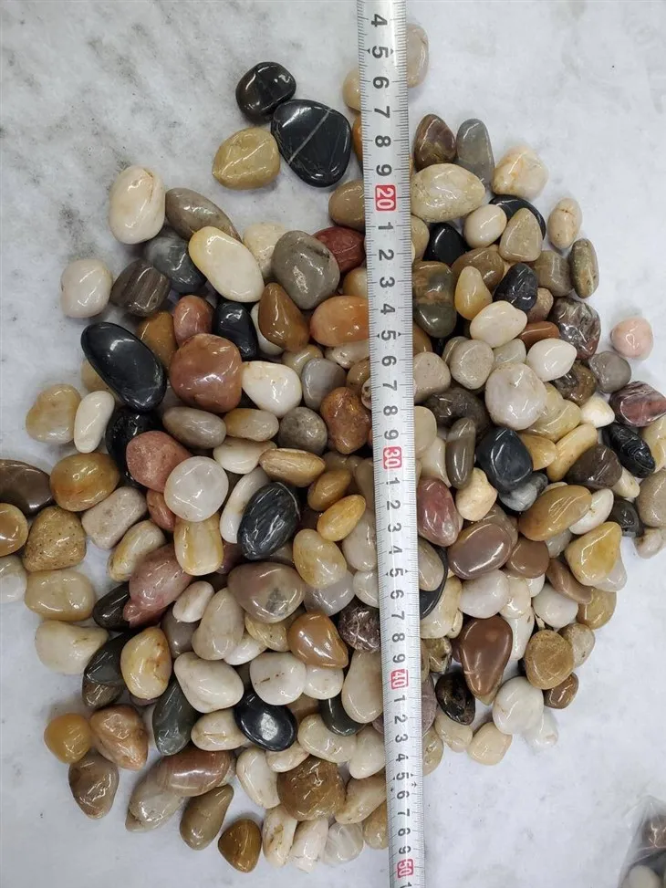 mixed color pebbles