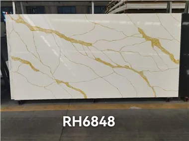 Artificial Quartz Stone Calacatta Quartz With Gold Veins