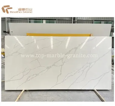 Calacatta White Slab Of Quartz Stone