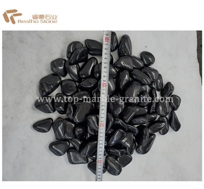 High Polish Black Pebble For Garden Landscaping