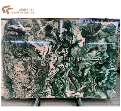 Luxury Classic Green Marble Slabs Countertopss Tiles