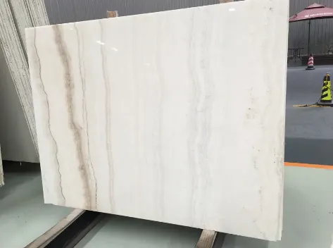 Straight White Onyx Slab Polished Available