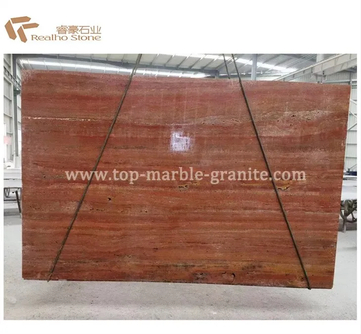 vein cut travertine slab